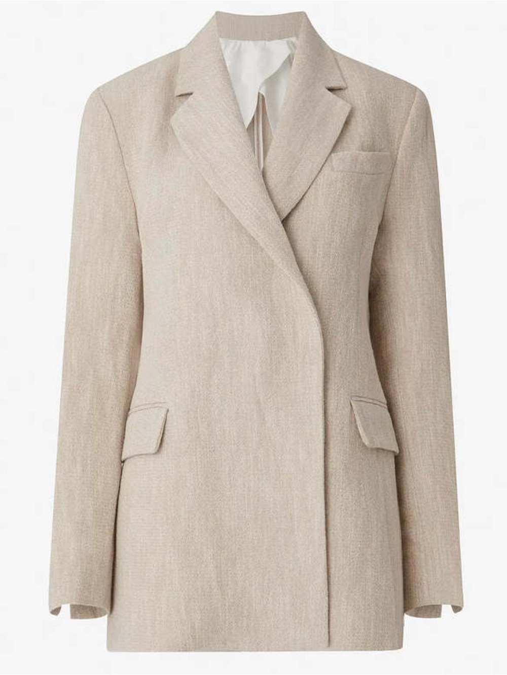 House of Dagmar Classic Linen Blazer in Natural Melange EU:38 US:6